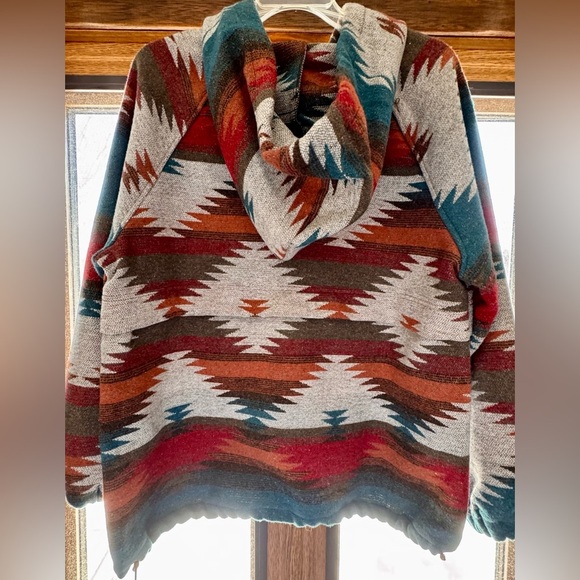 Main Strip Multicolor Aztec Hoodie - Picture 2 of 7